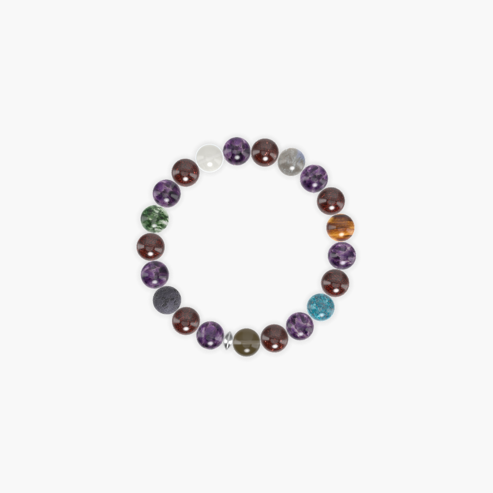 Garnet, Amethyst, Smoky Quartz and more Gemstone Bracelet
