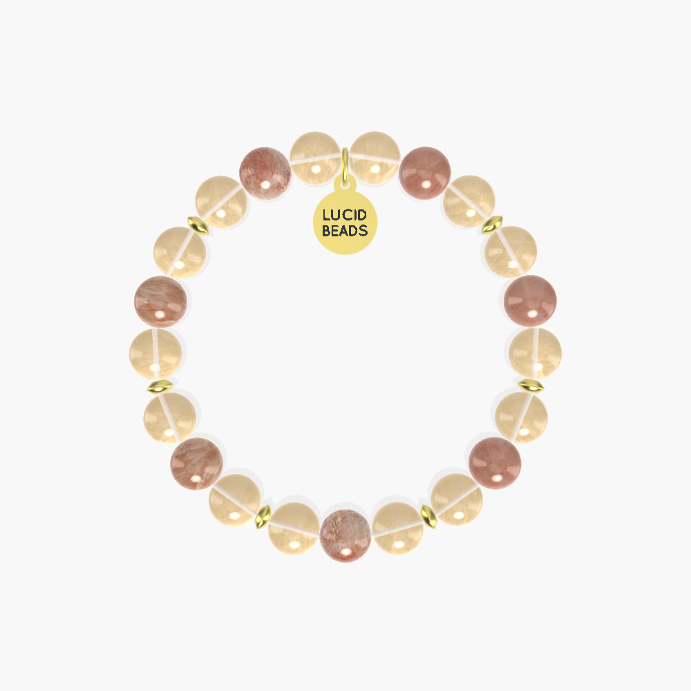 Radiant Positivity - Citrine and Sunstone Bracelet