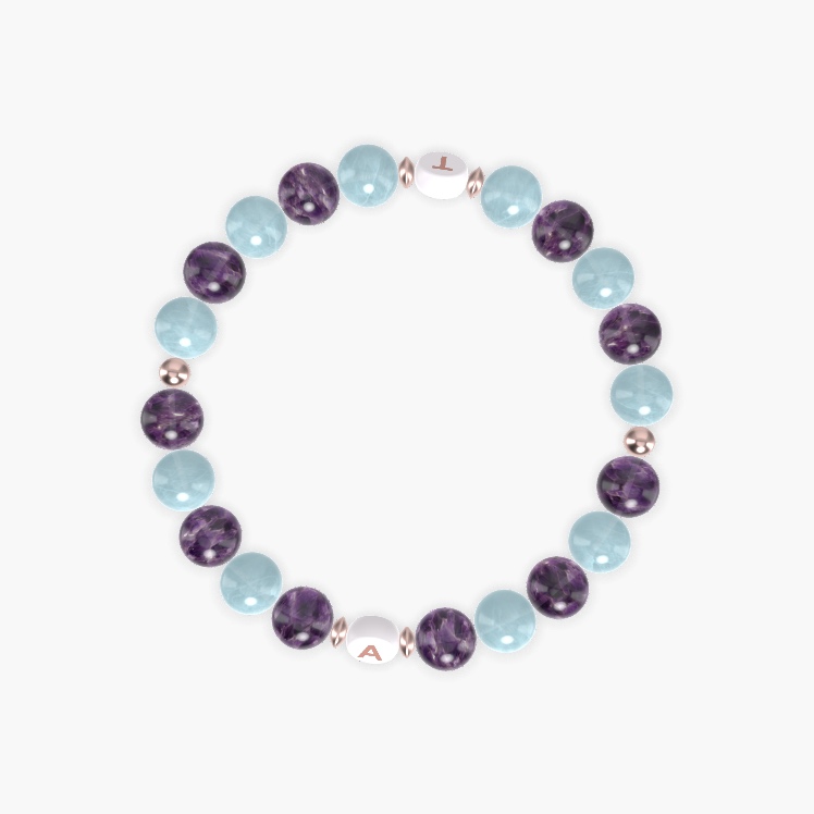 Amethyst and Aquamarine Bracelet