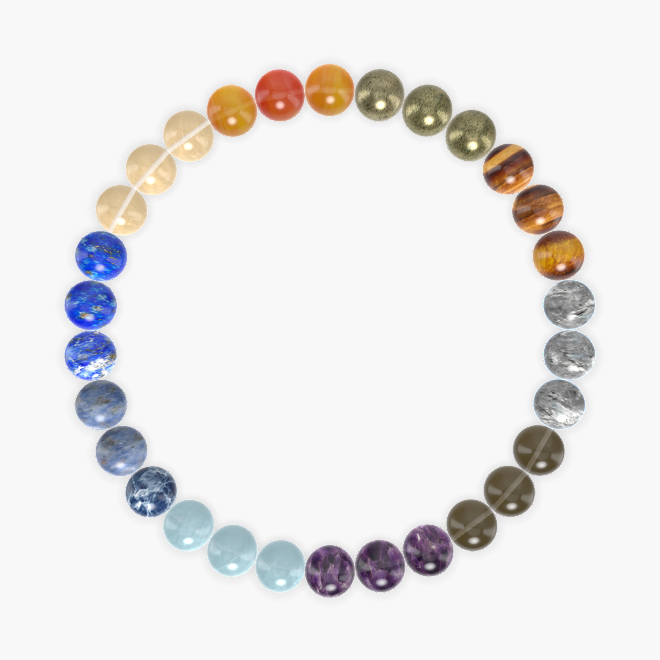 Amethyst, Smoky Quartz, Labradorite and more Gemstone Bracelet