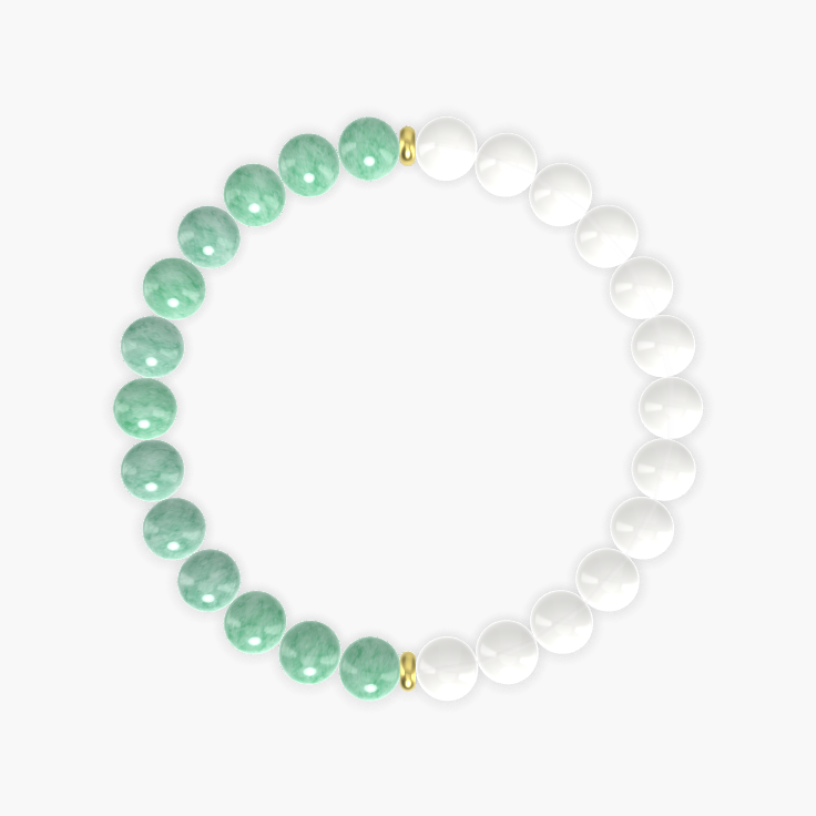 White Jade and Green Jade Bracelet