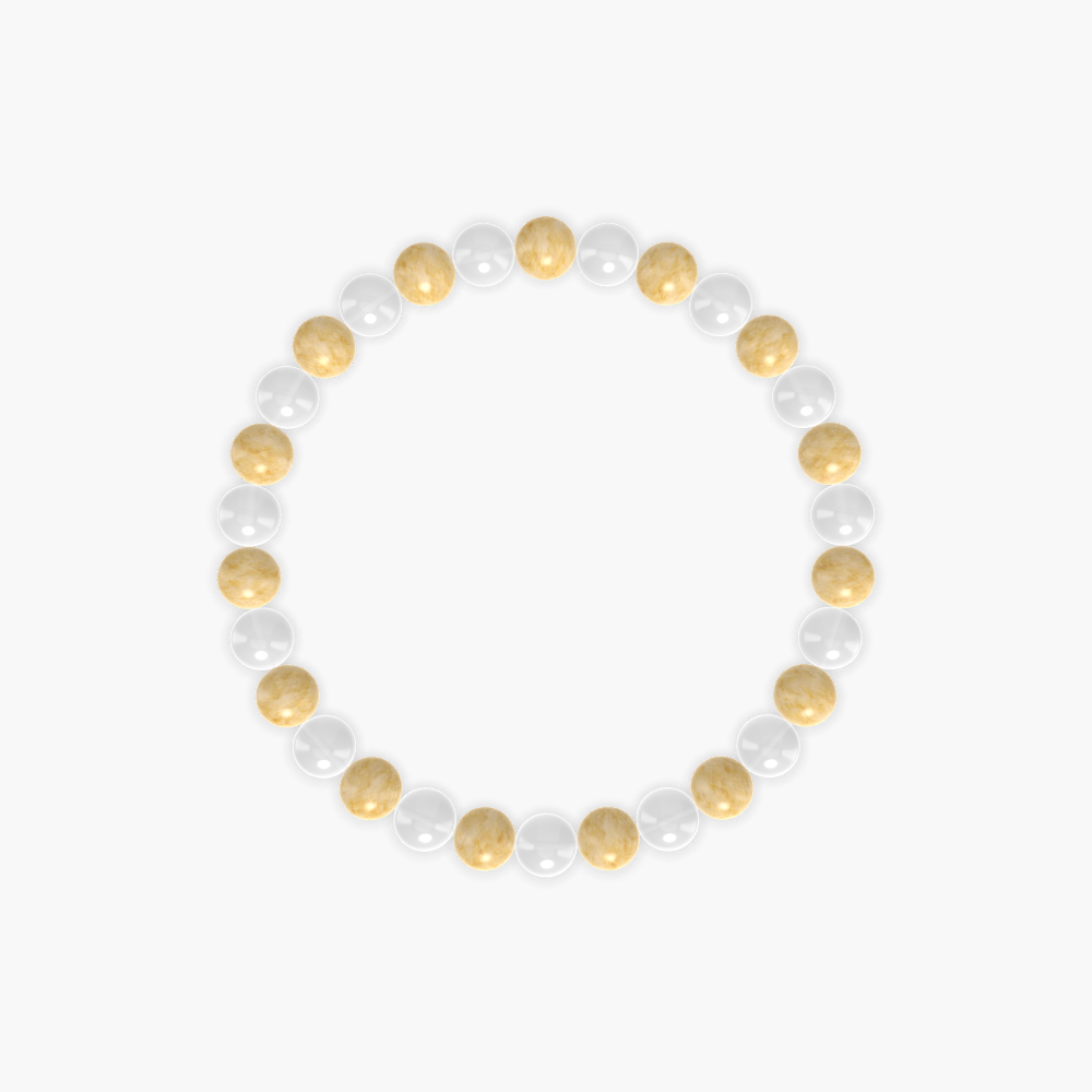 White Jade and Yellow Jade Bracelet