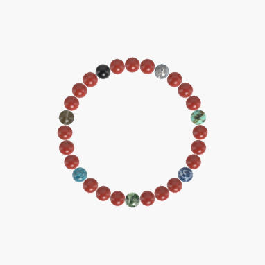 Red Jasper, Moss Agate, Sodalite and More Gemstone Bracelet