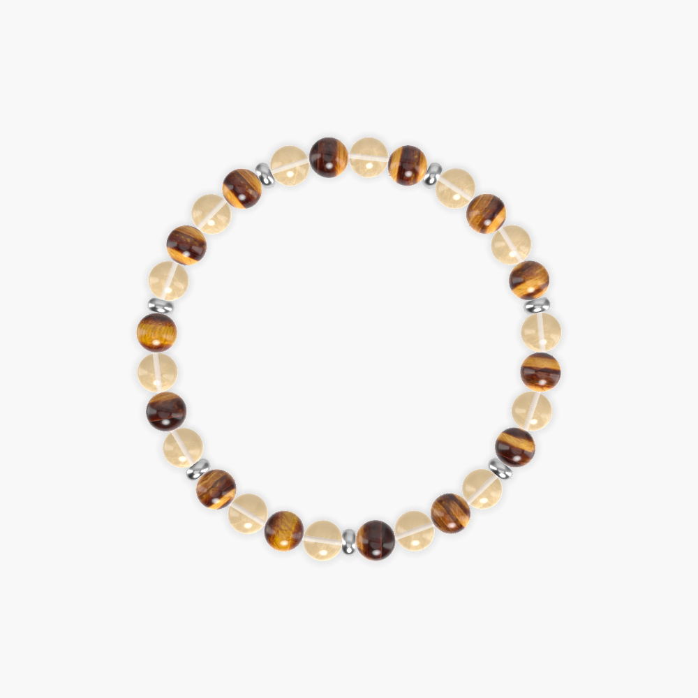 Tiger Eye and Citrine Bracelet