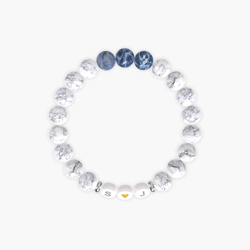 Howlite and Sodalite Bracelet