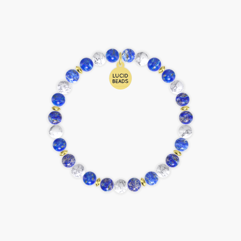 Lapis Lazuli and Howlite Bracelet