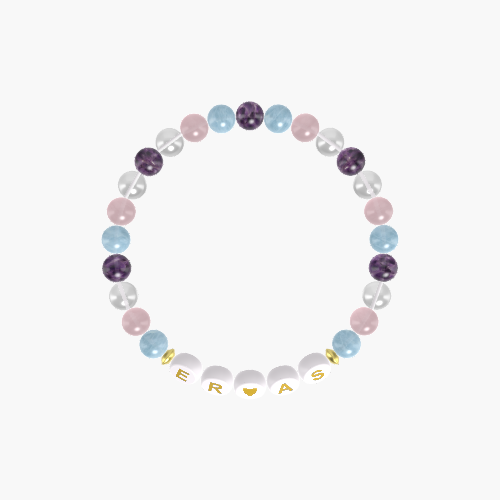 Aquamarine, Rose Quartz, Clear Quartz and more Gemstone Bracelet