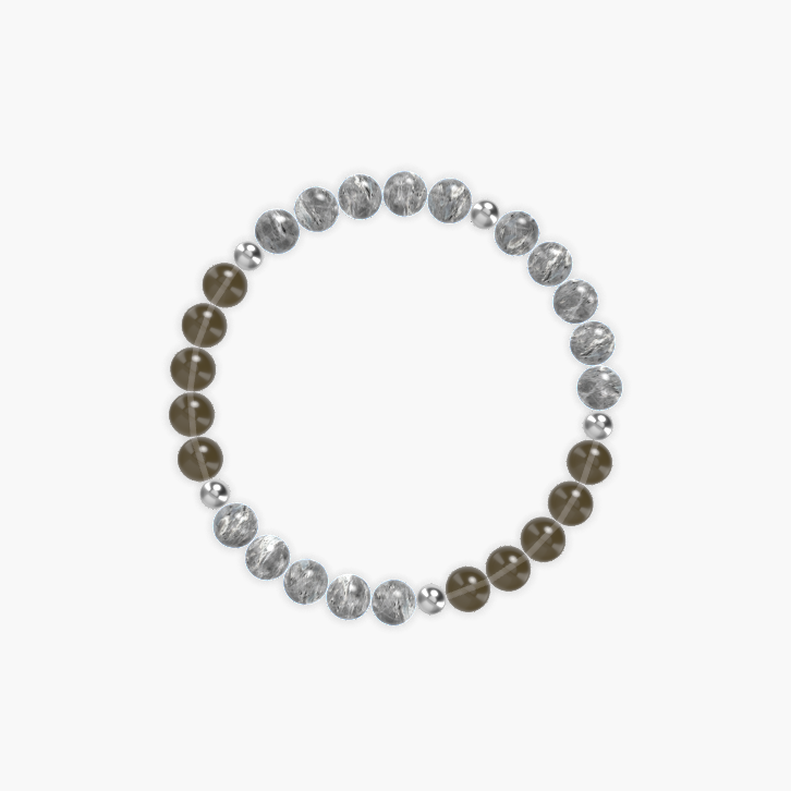Labradorite and Smoky Quartz Bracelet