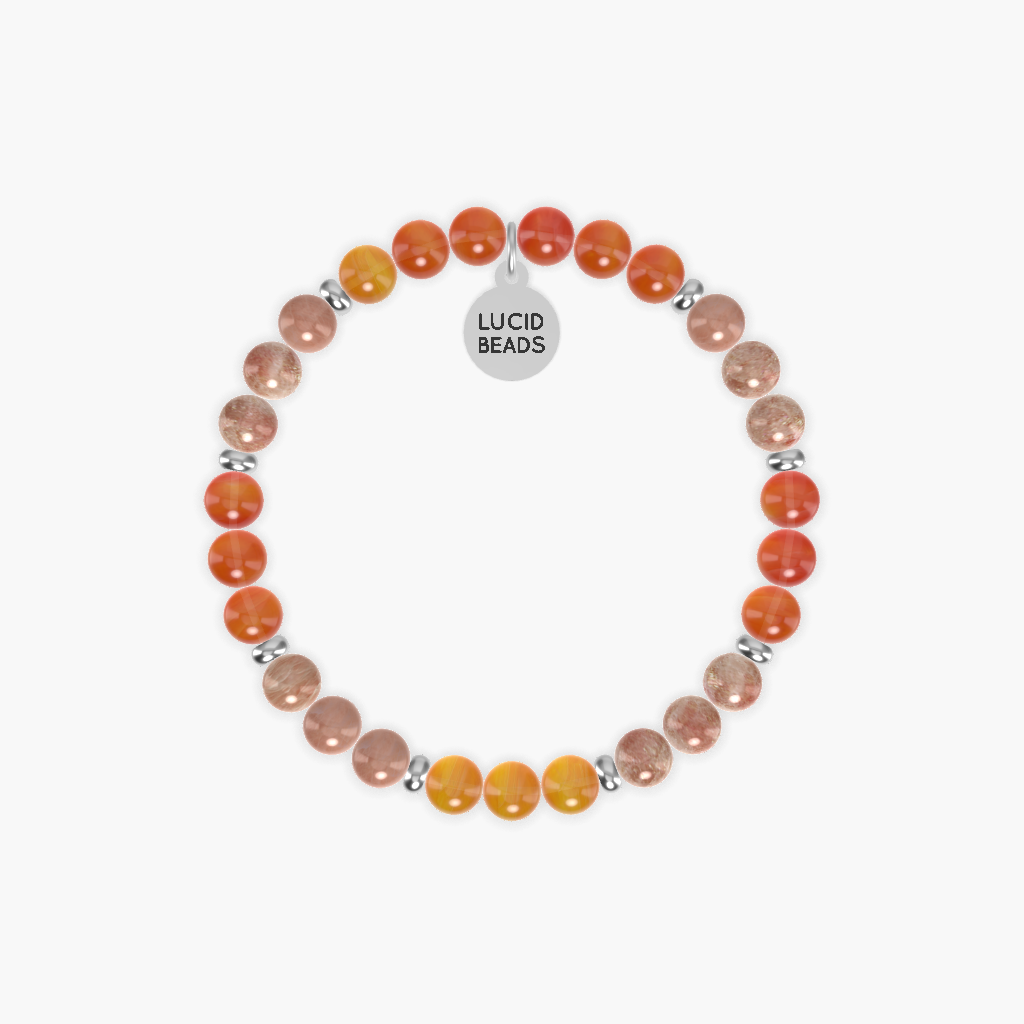 Vitality Flow - Carnelian and Sunstone Bracelet