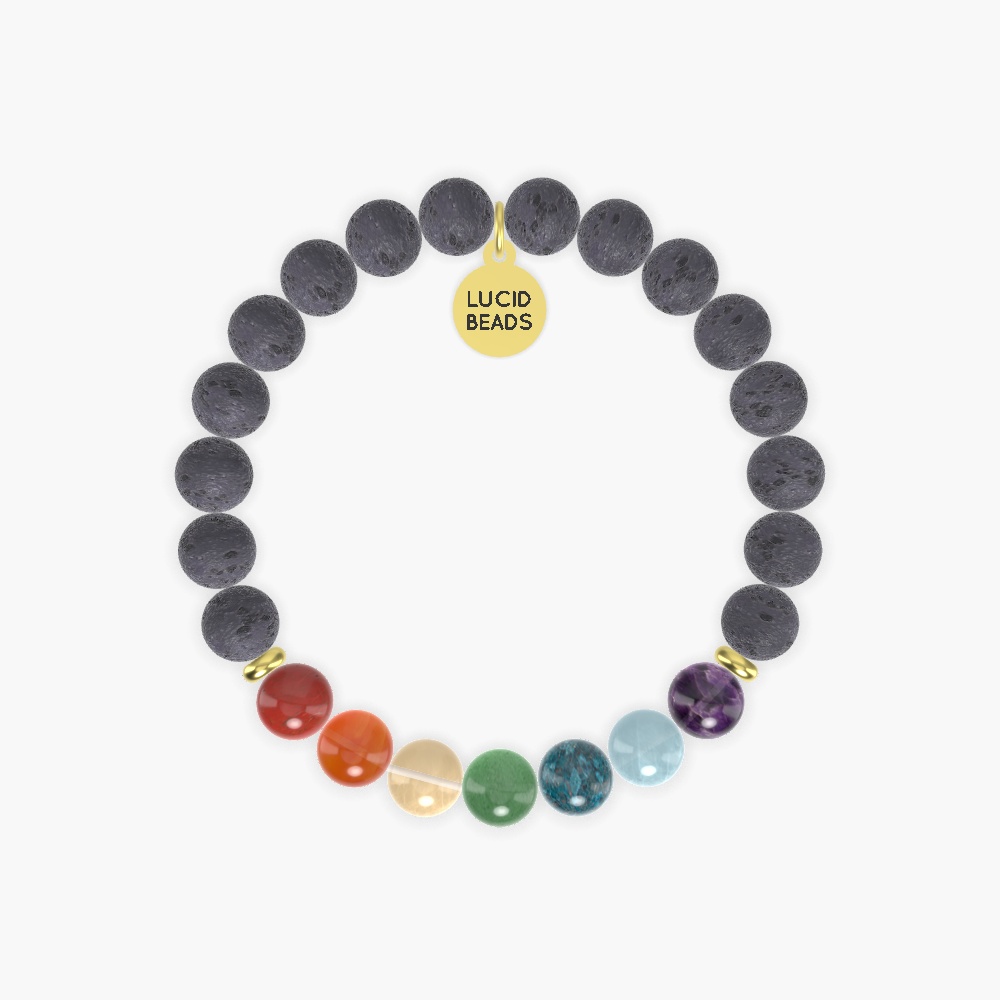 Lava Rock, Aventurine, Apatite and more Gemstone Bracelet