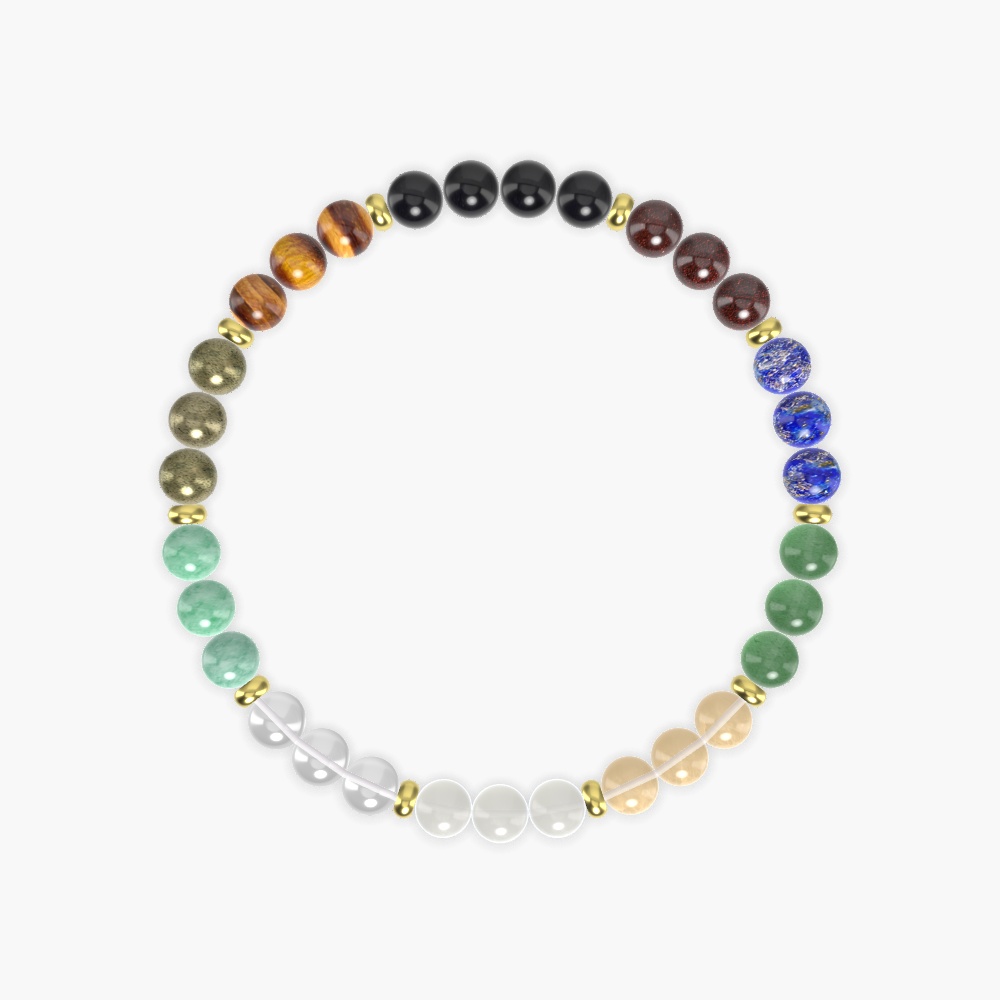 Black Obsidian, Moonstone, Citrine and more Gemstone Bracelet