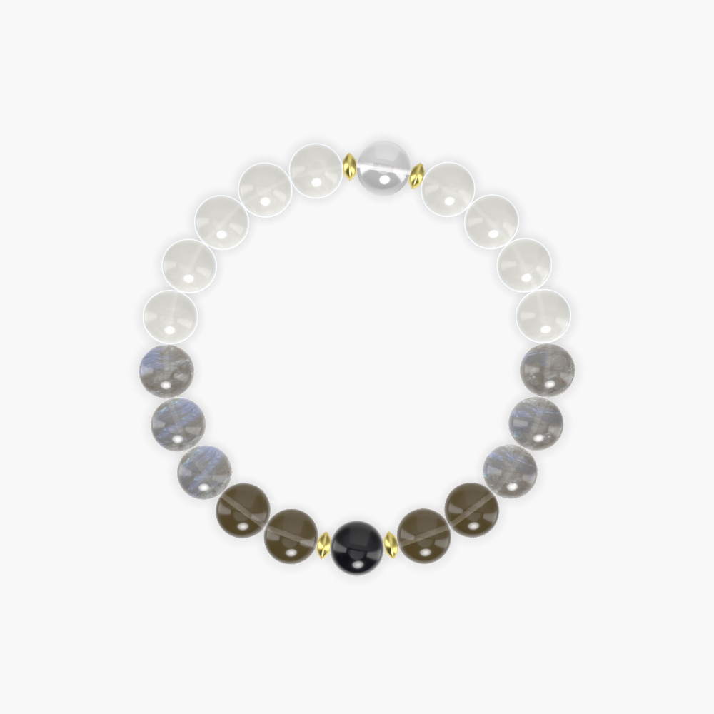 Moonstone, Labradorite, Smoky Quartz and more Gemstone Bracelet