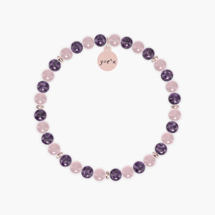 Amethyst and Rose Quartz Bracelet