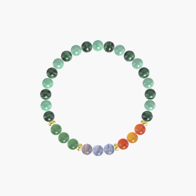Malachite, Green Jade, Blue Lace Agate and more Gemstone Bracelet