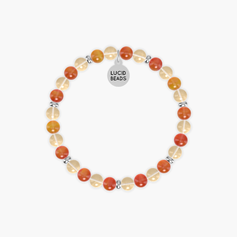 Joyful Runner - Citrine and Carnelian Bracelet