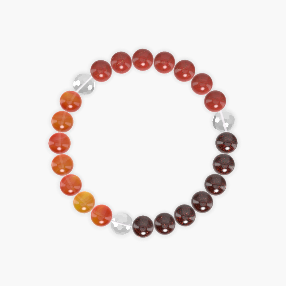 Garnet, Red Jasper, Carnelian and more Gemstone Bracelet