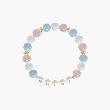 Rose Quartz, Moonstone and Aquamarine Bracelet