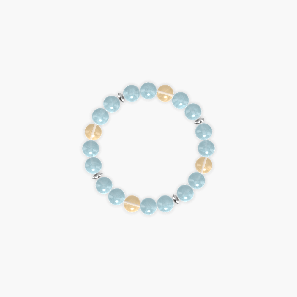 Aquamarine and Citrine Bracelet
