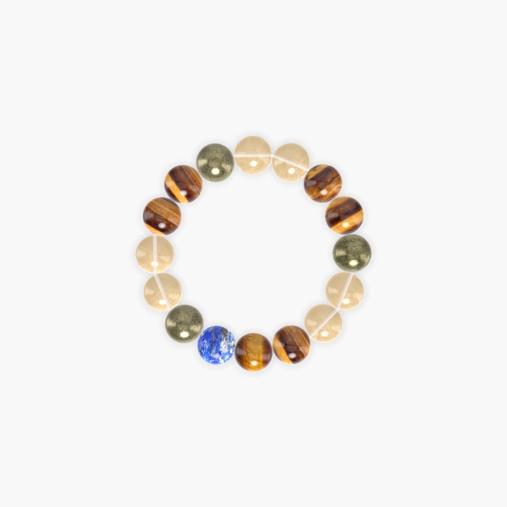 Tiger Eye, Citrine, Pyrite and more Gemstone Bracelet