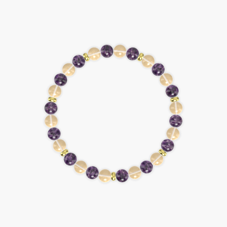 Exam Success - Amethyst and Citrine Bracelet