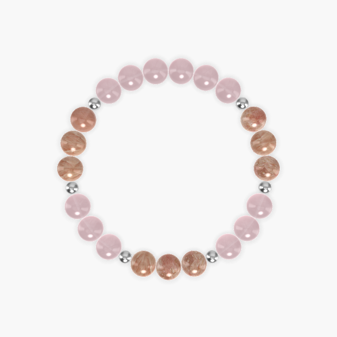 Rose Quartz and Sunstone Bracelet