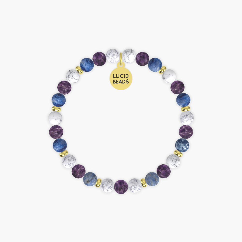 Howlite, Amethyst and Sodalite Bracelet