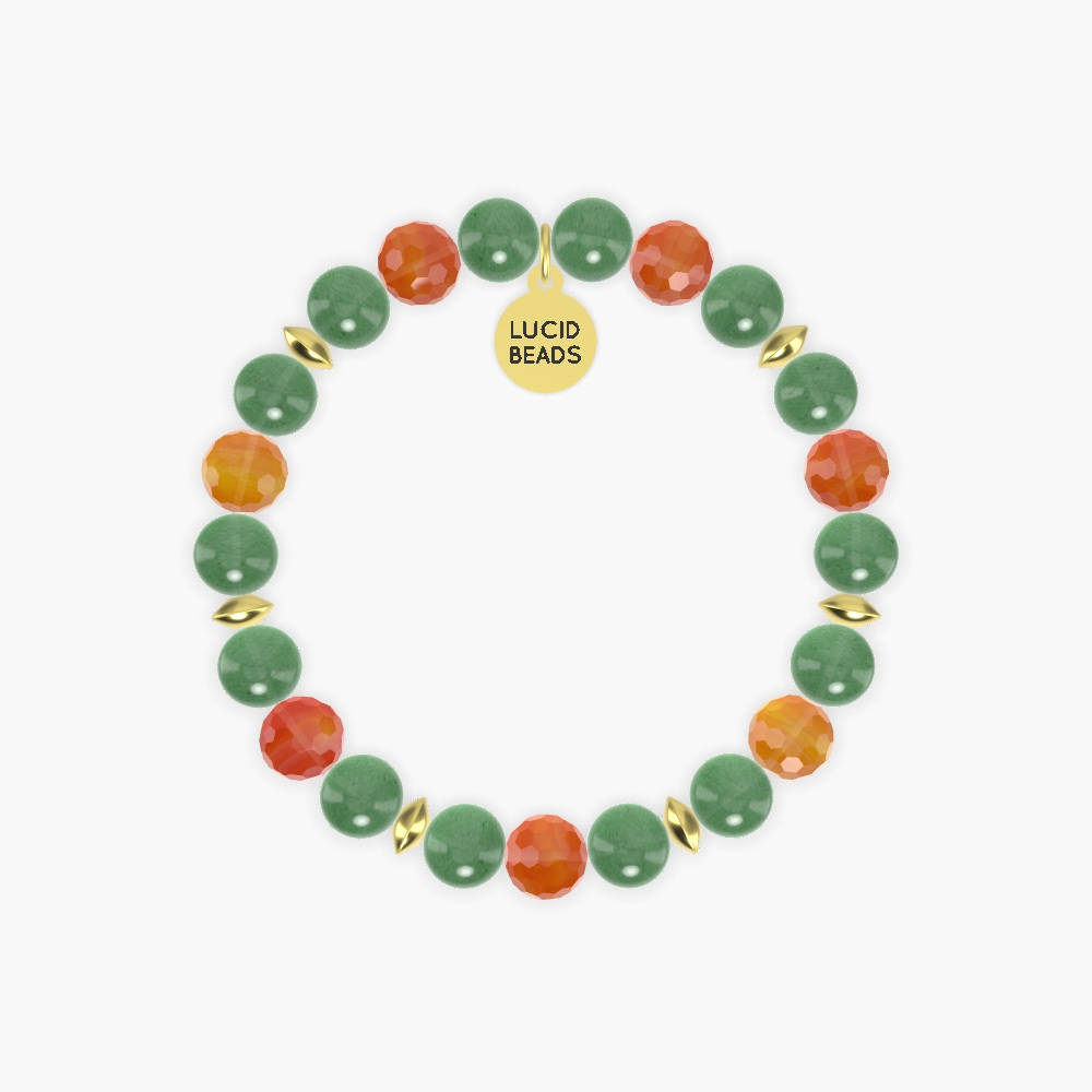 Aventurine and Carnelian Bracelet