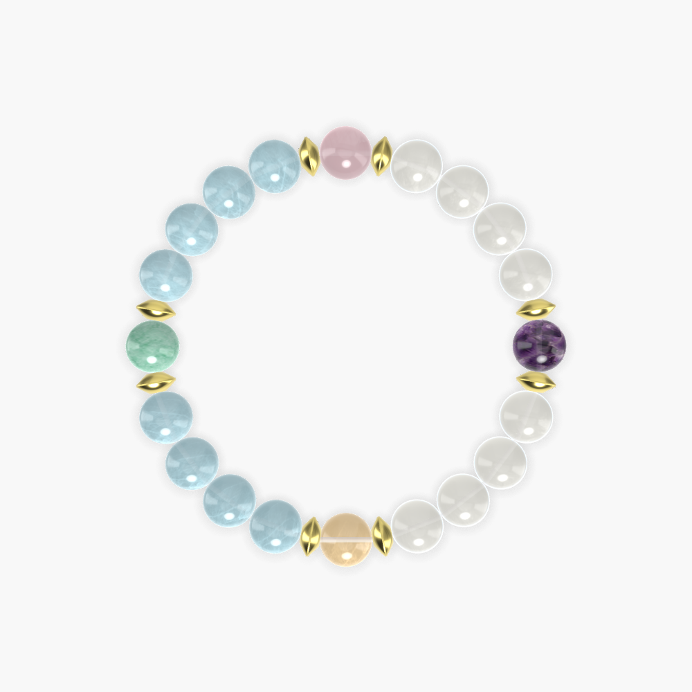 Moonstone, Aquamarine, Citrine and more Gemstone Bracelet