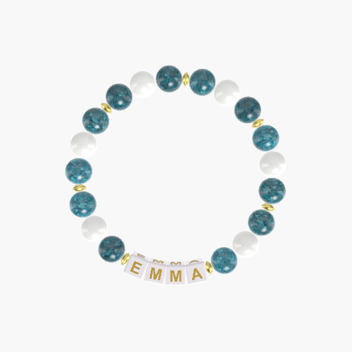 Apatite and White Jade Bracelet