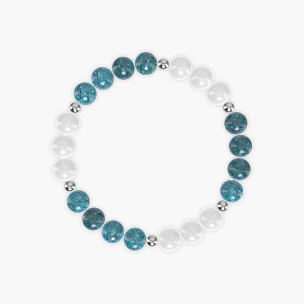 Apatite and White Jade Bracelet