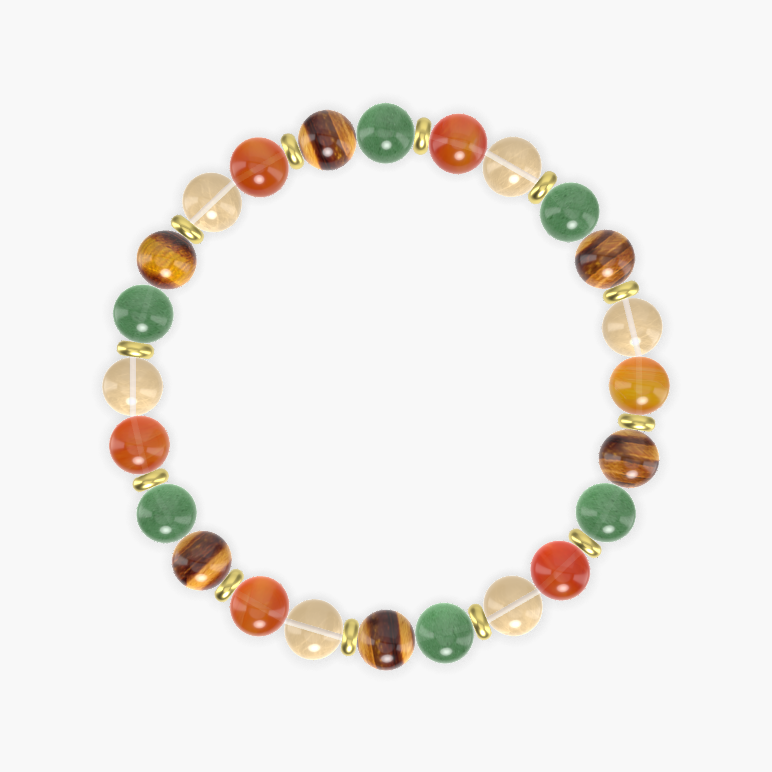 Tiger Eye, Aventurine, Citrine and more Gemstone Bracelet