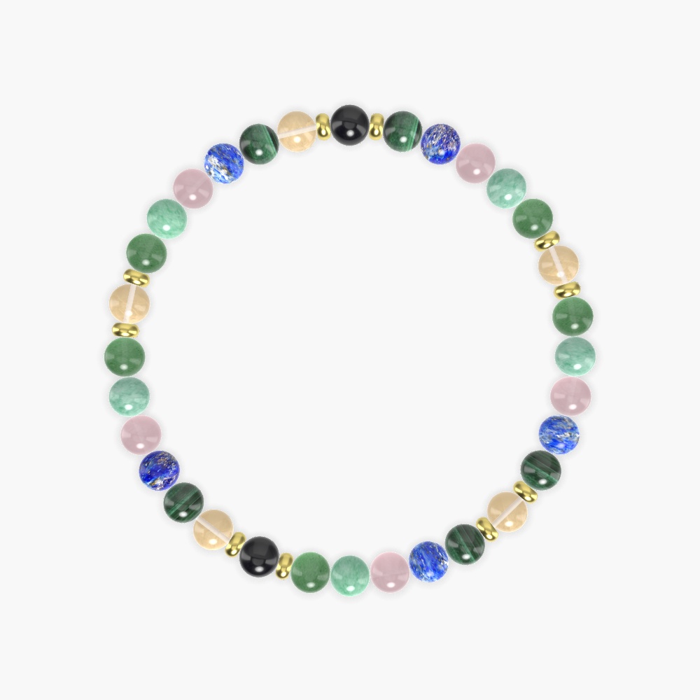 Green Jade, Rose Quartz, Lapis Lazuli and more Gemstone Bracelet