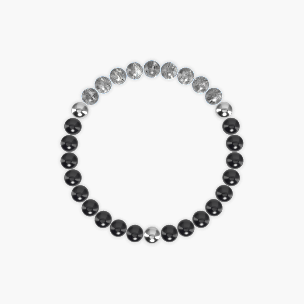 Black Tourmaline and Labradorite Bracelet