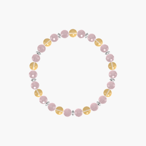 Rose Quartz and Citrine Bracelet