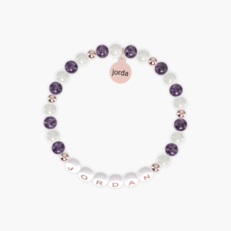 Moonstone and Amethyst Bracelet