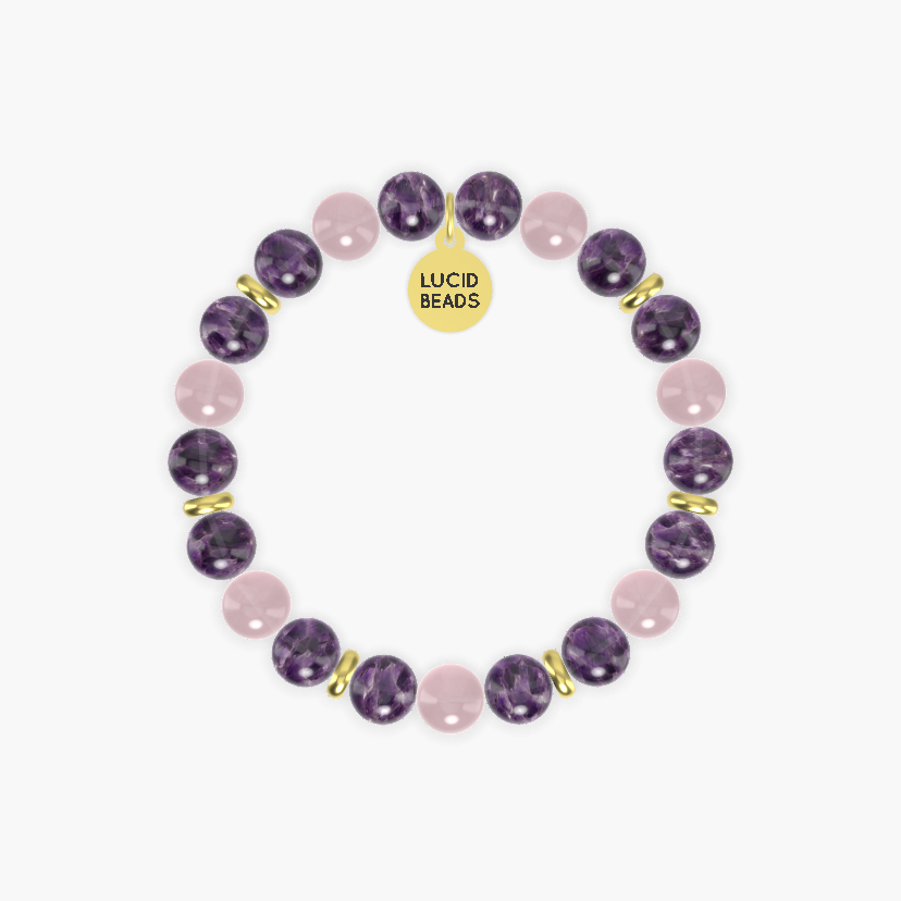 Amethyst and Rose Quartz Bracelet