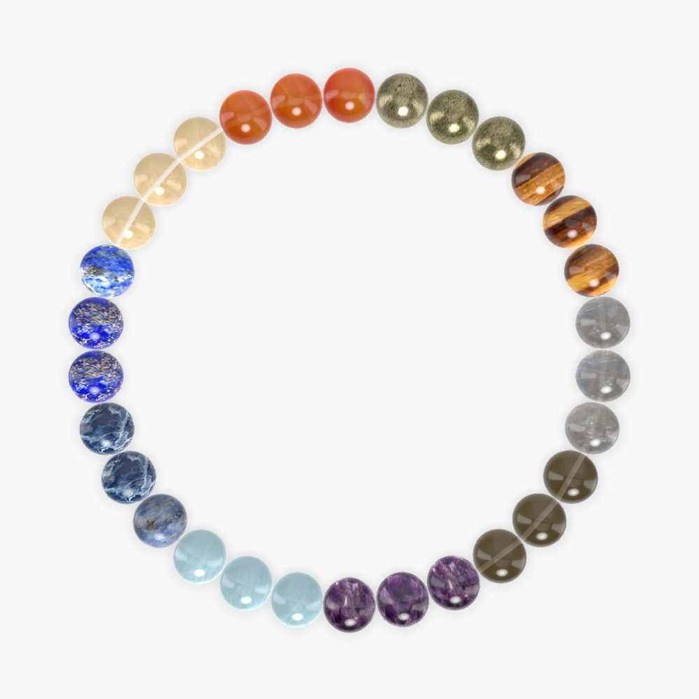 Amethyst, Smoky Quartz, Labradorite and more Gemstone Bracelet