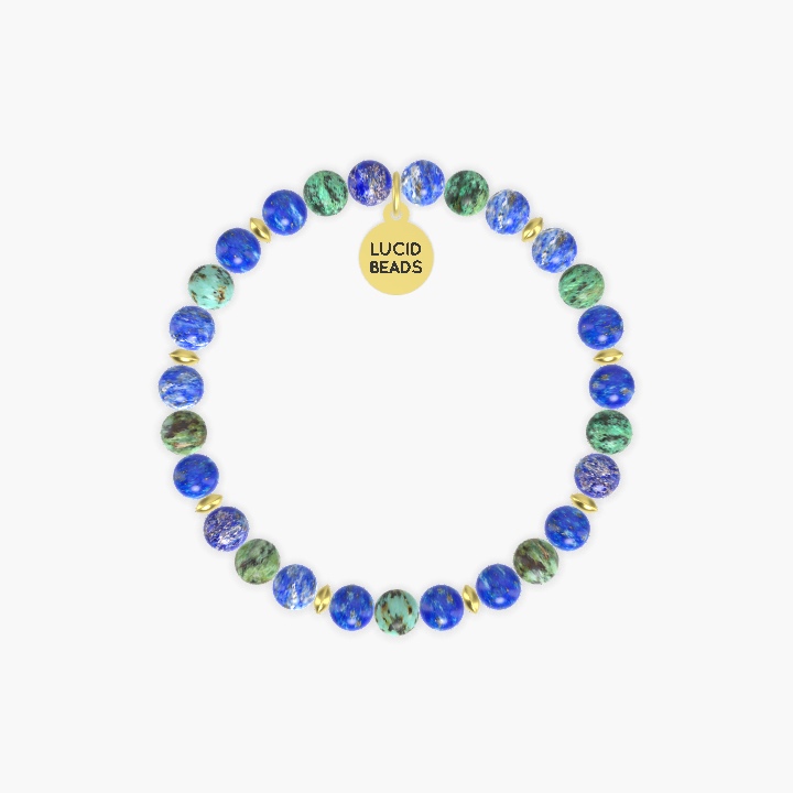 Lapis Lazuli and African Turquoise Bracelet