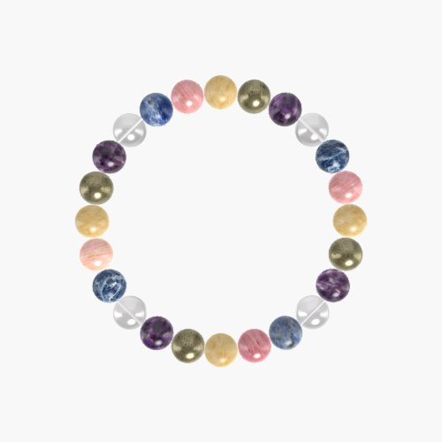 Yellow Jade, Rhodonite, Sodalite and more Gemstone Bracelet