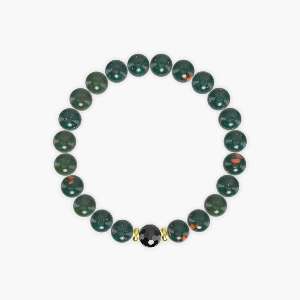 Bloodstone and Black Tourmaline Bracelet