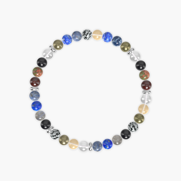 Sodalite, Lapis Lazuli, Black Tourmaline and more Gemstone Bracelet