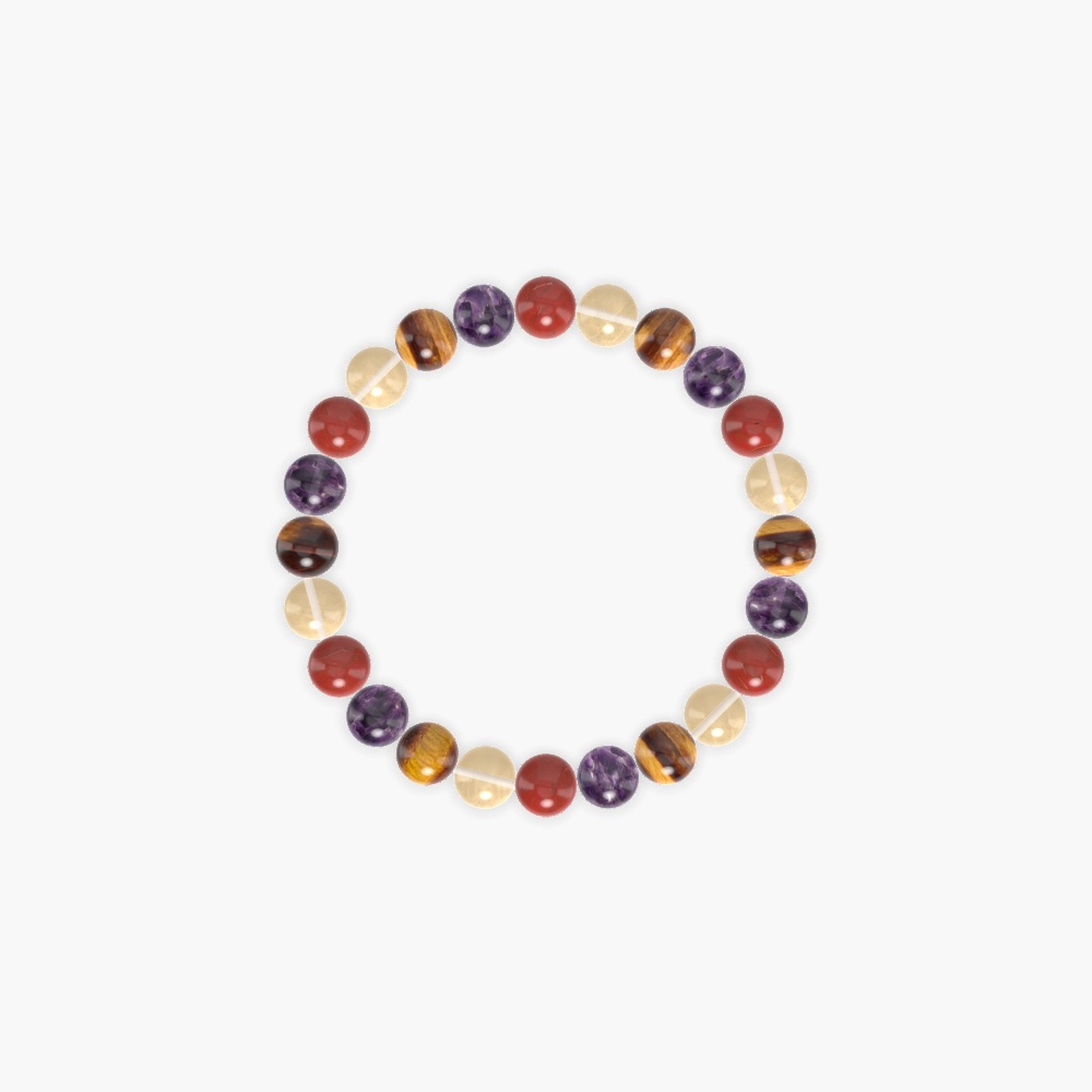 Red Jasper, Amethyst, Tiger Eye and more Gemstone Bracelet
