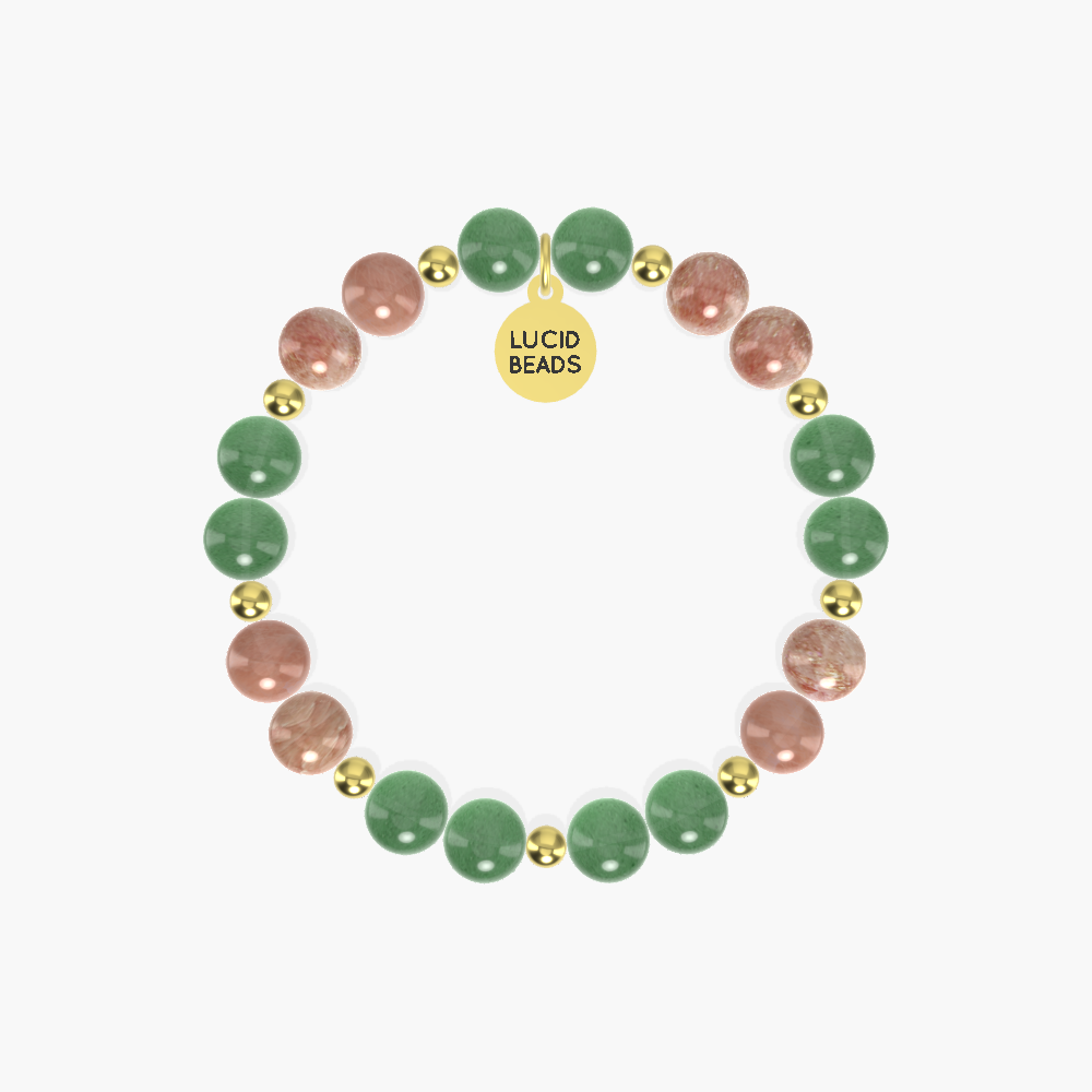 Aventurine and Sunstone Bracelet