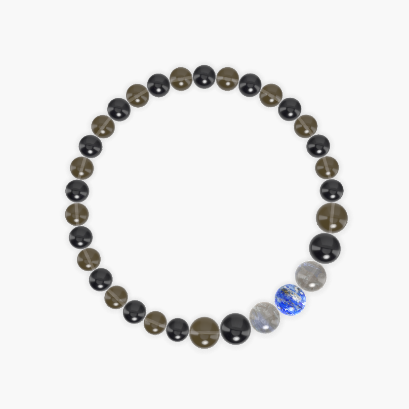 Black Tourmaline, Smoky Quartz, Labradorite and more Gemstone Bracelet
