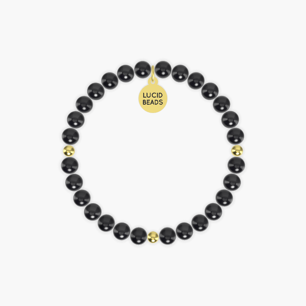Shadows' Shield - Black Obsidian and Black Tourmaline Bracelet