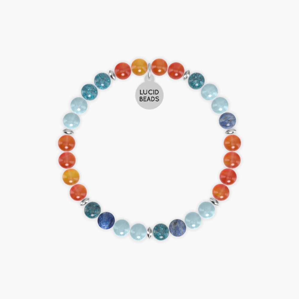 Carnelian, Aquamarine, Apatite and more Gemstone Bracelet