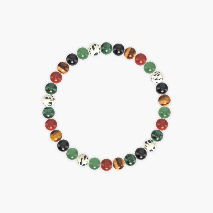 Red Jasper, Tiger Eye, Malachite and more Gemstone Bracelet