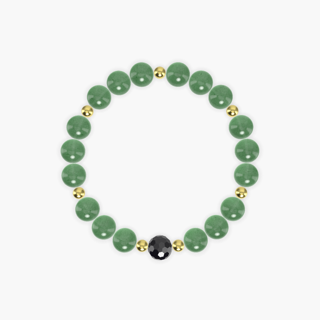Aventurine and Black Tourmaline Bracelet