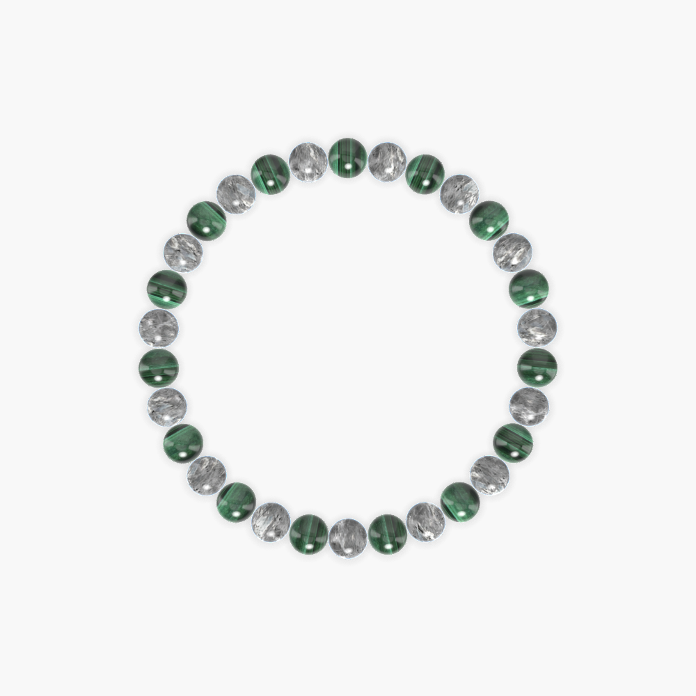 Labradorite and Malachite Bracelet