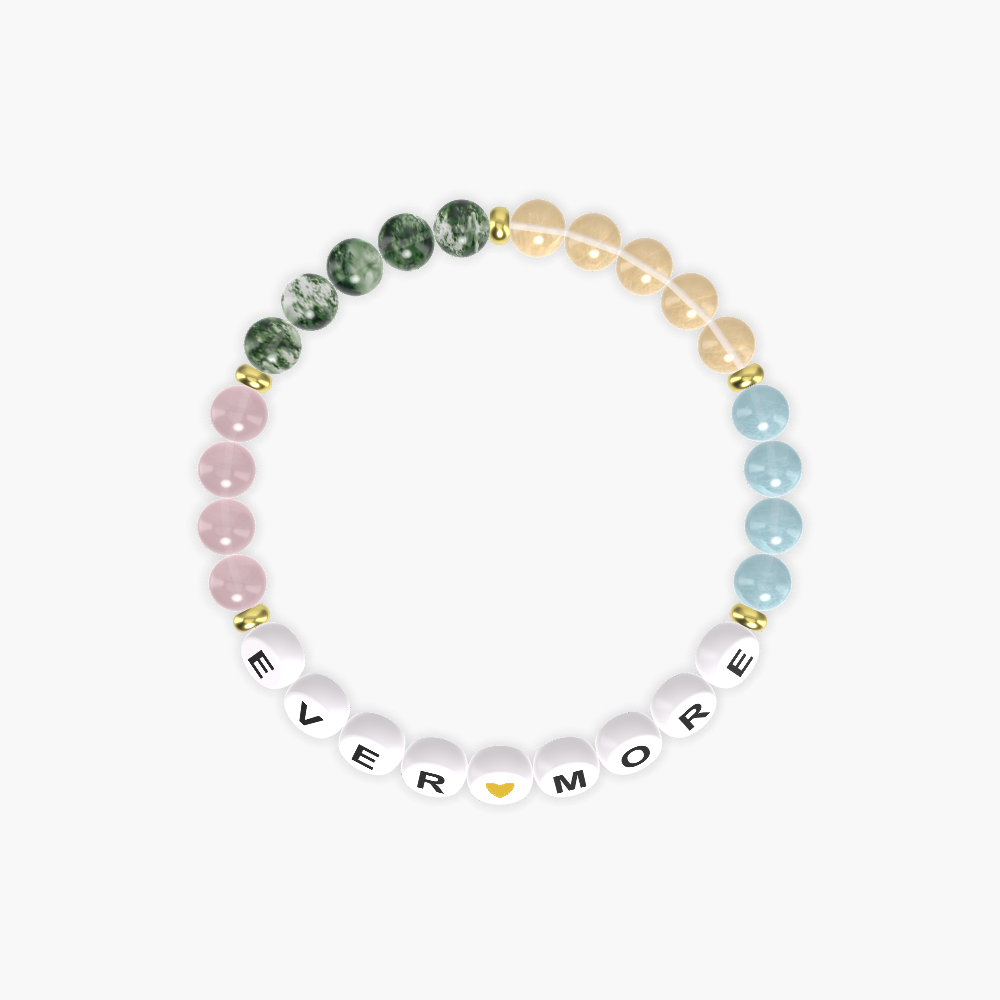 Citrine, Moss Agate, Aquamarine and more Gemstone Bracelet